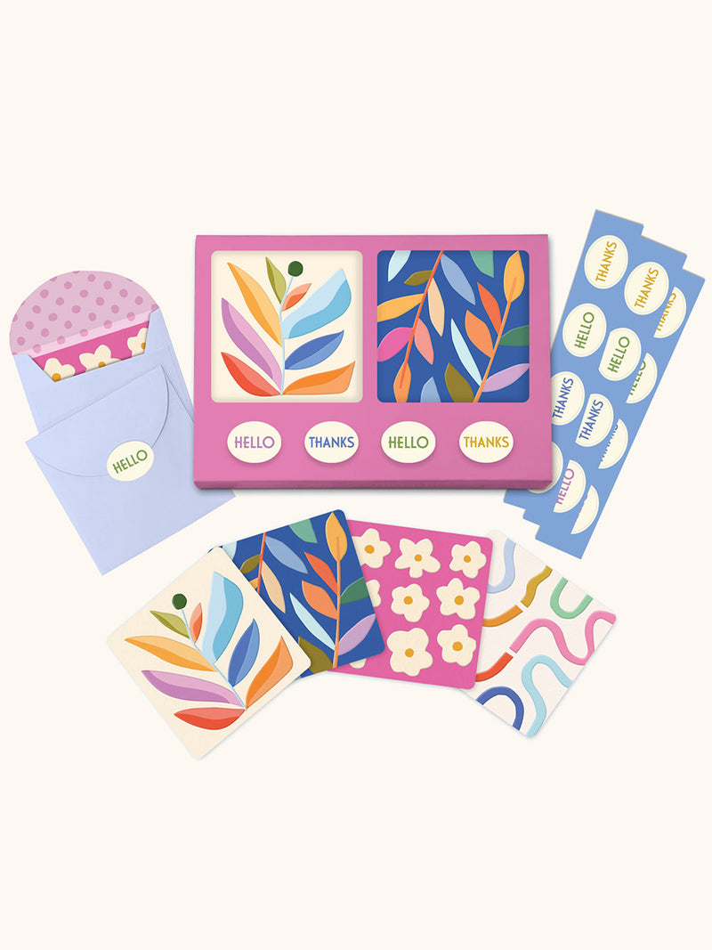 Kaleidoscope Garden Mini Note Card Set with Stickers – Studio Oh!