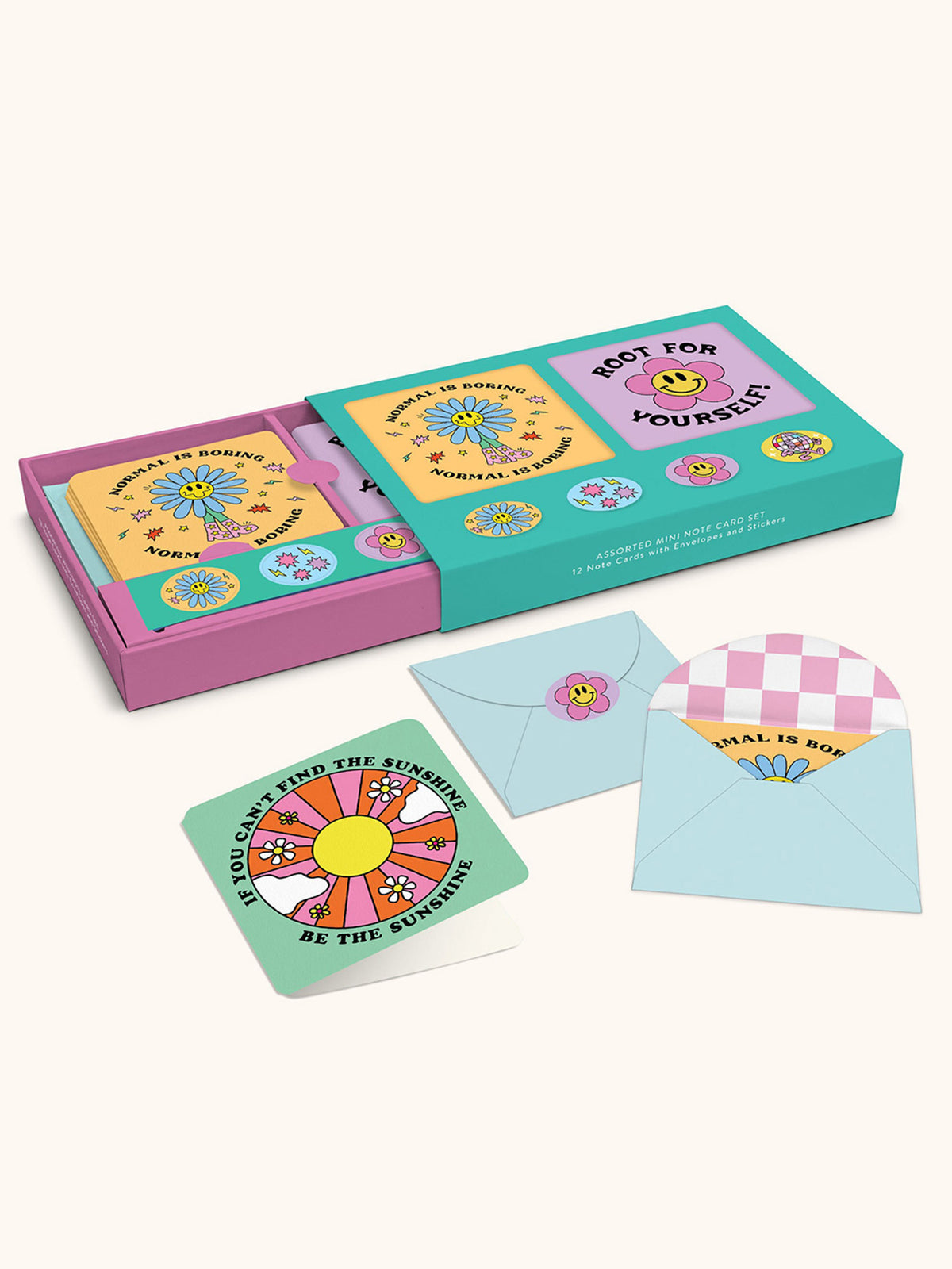 Be the Sunshine Mini Note Card Set with Stickers