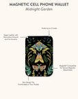 Midnight Garden Magnetic Cell Phone Wallet