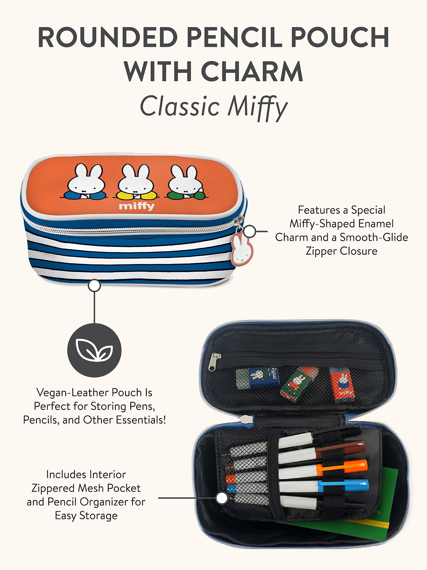 Classic Miffy Pencil Pouch with Charm – Studio Oh!