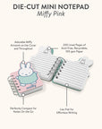 Miffy Pink Die-Cut Mini Notepad