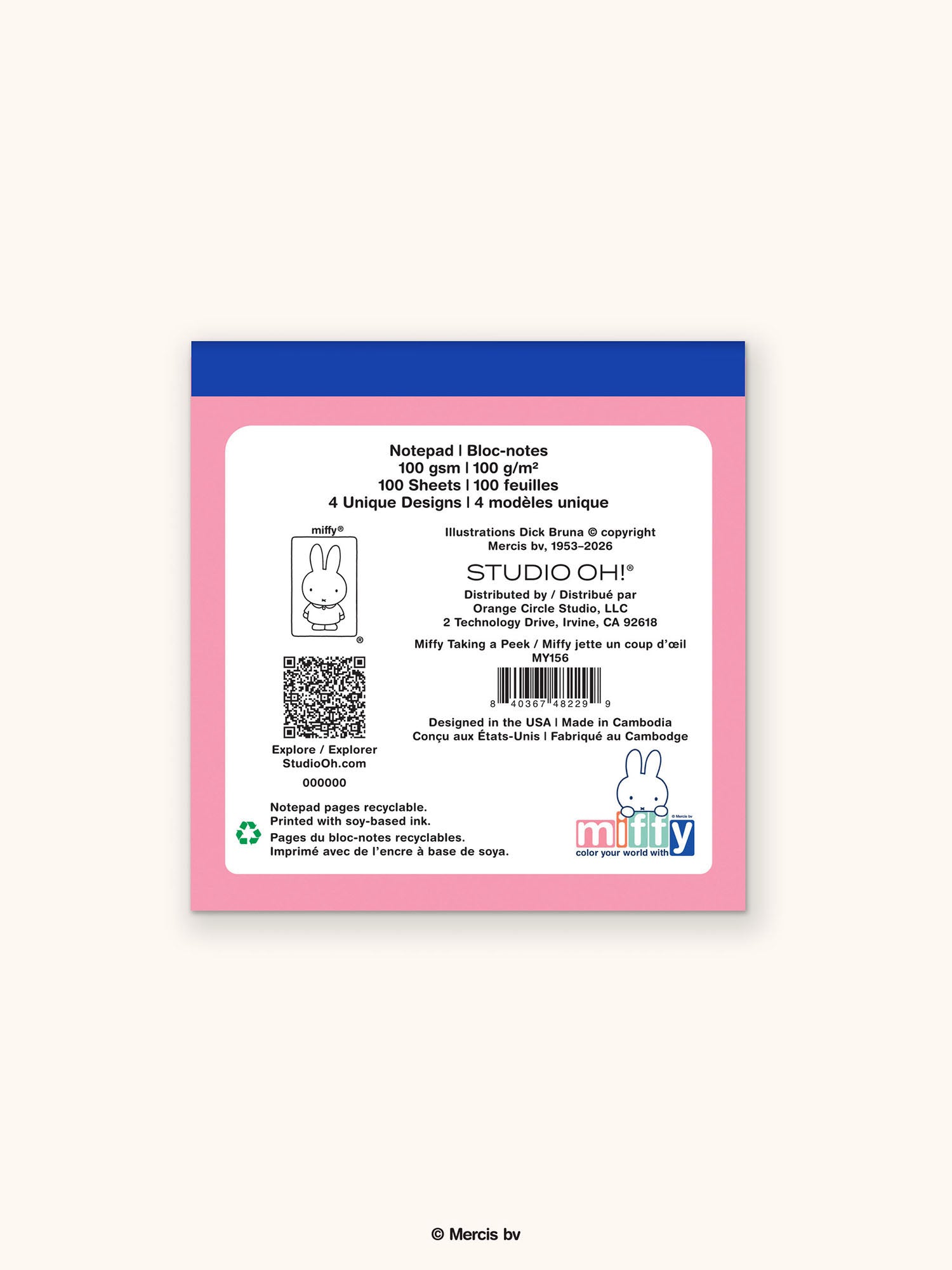 Miffy Taking a Peek Mini Notepad