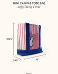 Miffy Taking a Peek Mini Canvas Tote Bag
