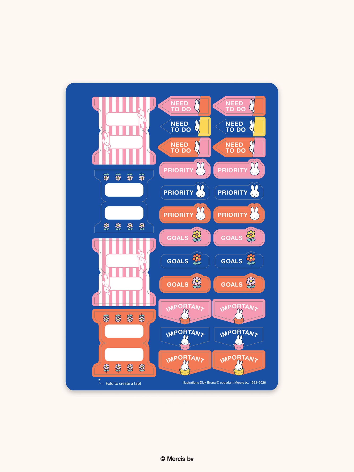 Miffy Taking a Peek Agatha Notebook with Pocket &amp; Stickers