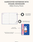 JuJuBe x Studio Oh Miffy Flower Fields Back-to-Campus Bundle - Be Light Tote Bag + Hardcover Notebook + Gel Pen Set + Sticky Notes