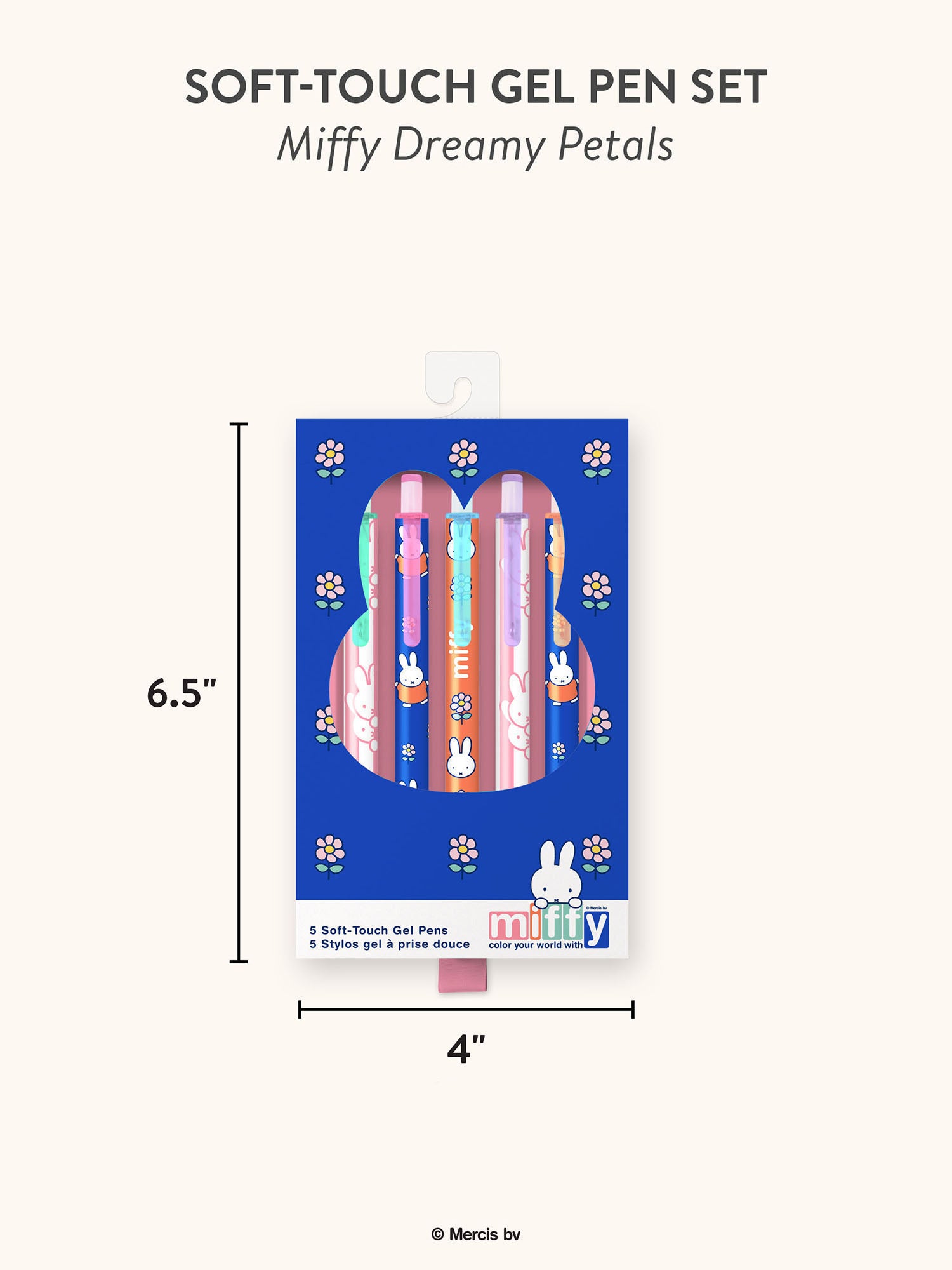 JuJuBe x Studio Oh Miffy Flower Fields Back-to-School Bundle - Zealous Backpack + Hardcover Notebook + Gel Pen Set + Pencil Pouch