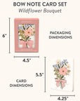 Wildflower Bouquet Bow Note Card Set