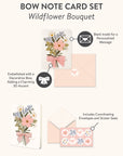 Wildflower Bouquet Bow Note Card Set
