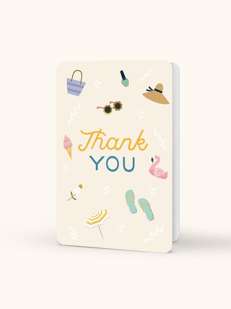 Tiny Treasures Thank You Note Card Set with Stickers