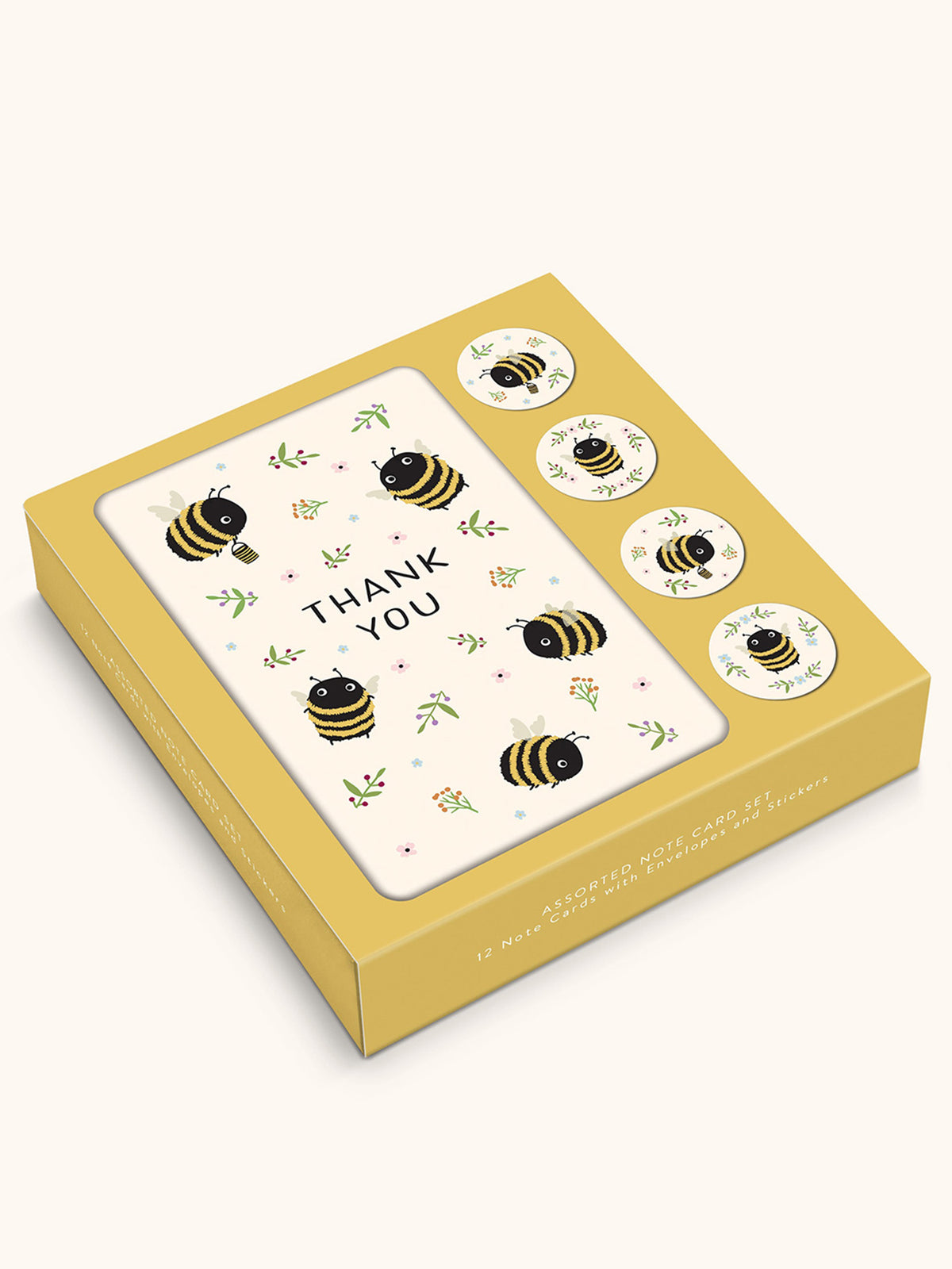 Buzzy Bees Note Card Set with Stickers