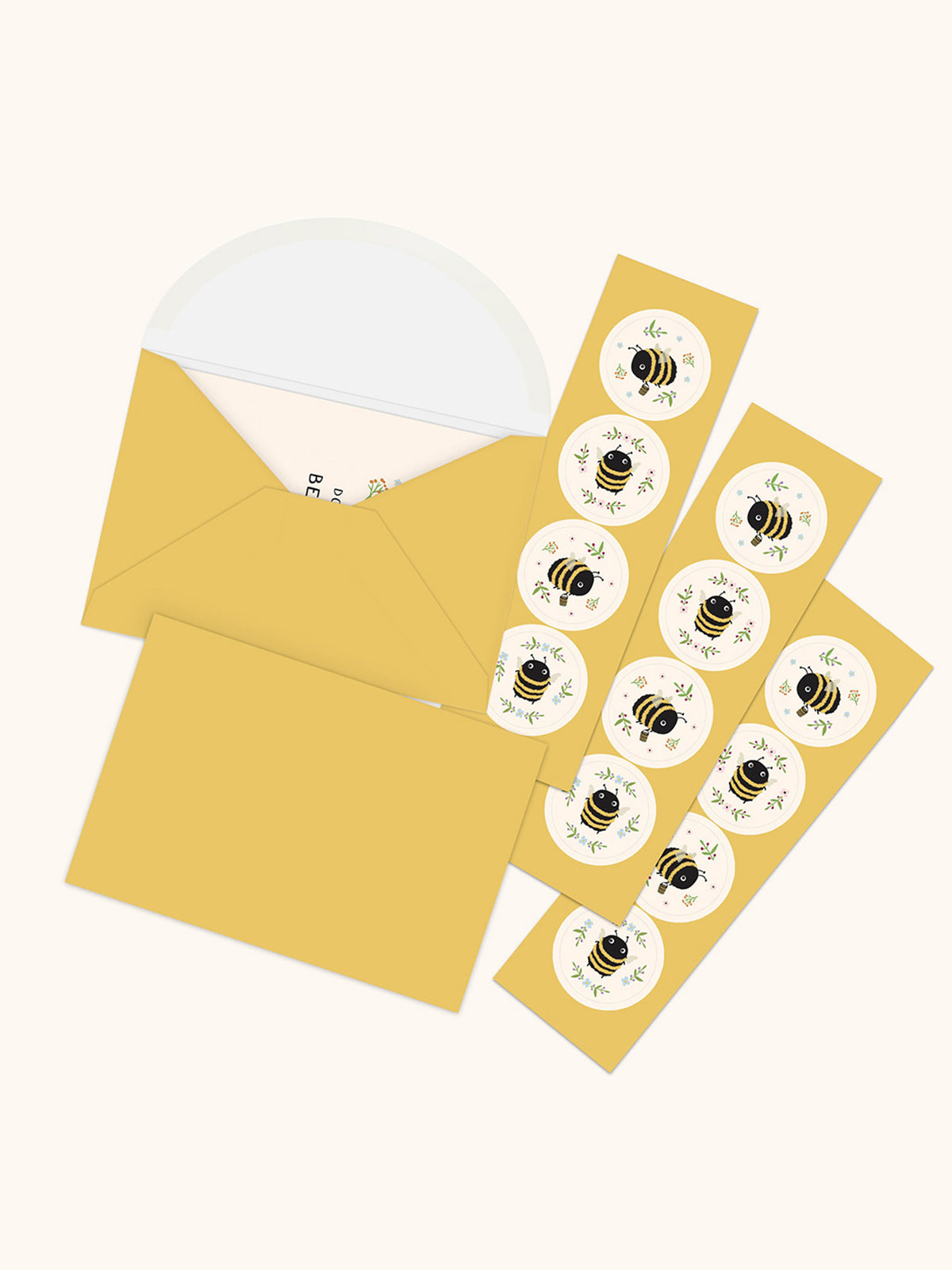 Buzzy Bees Note Card Set with Stickers