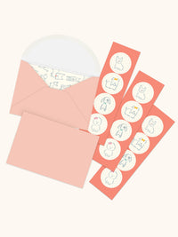 Posing Puppies Note Card Set with Stickers
