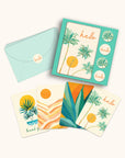 Sunny Hello Note Card Set with Stickers