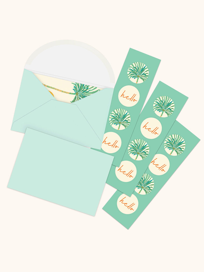 Sunny Hello Note Card Set with Stickers
