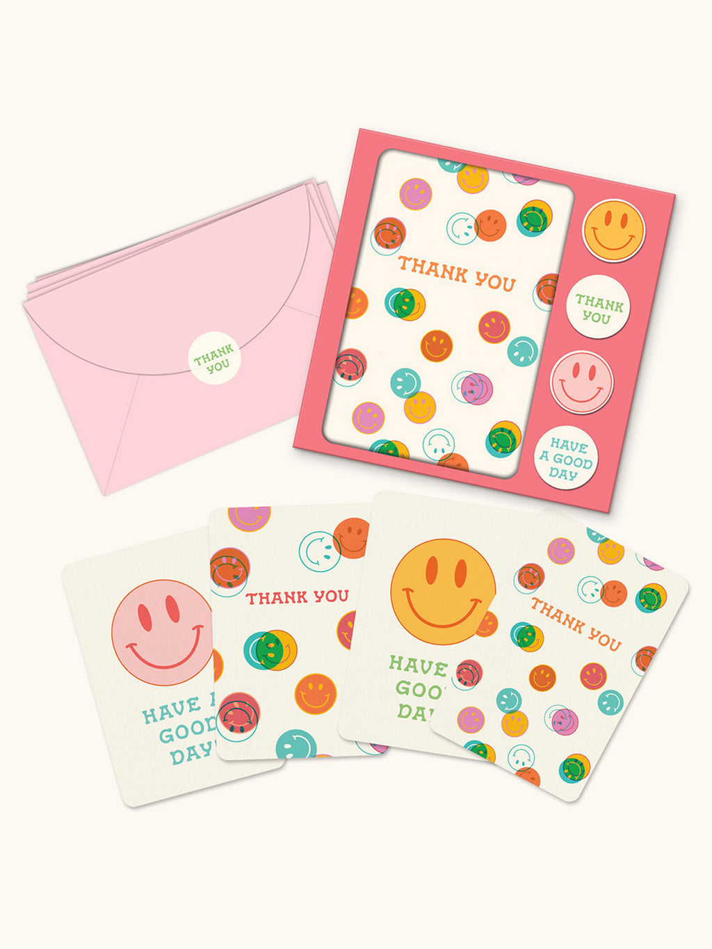 Be All Smiles Note Card Set with Stickers – Studio Oh!