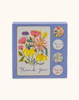 Springtime Blooms Note Card Set with Stickers