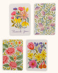 Springtime Blooms Note Card Set with Stickers