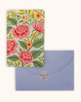 Springtime Blooms Note Card Set with Stickers