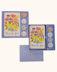 Springtime Blooms Note Card Set with Stickers