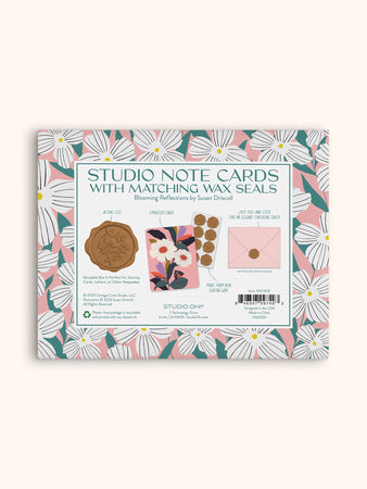 Blooming Reflections Note Card Set with Wax Seal