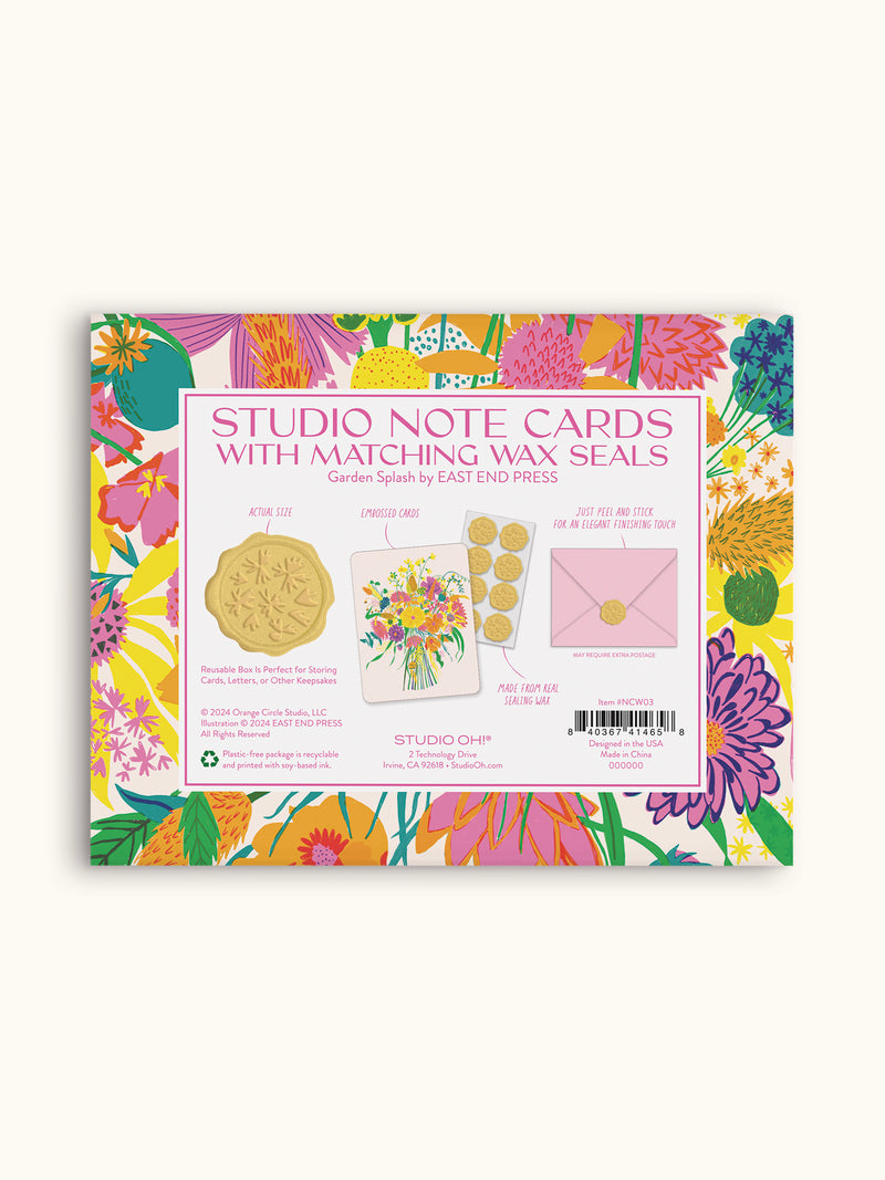 Garden Splash Note Card Set with Wax Seals