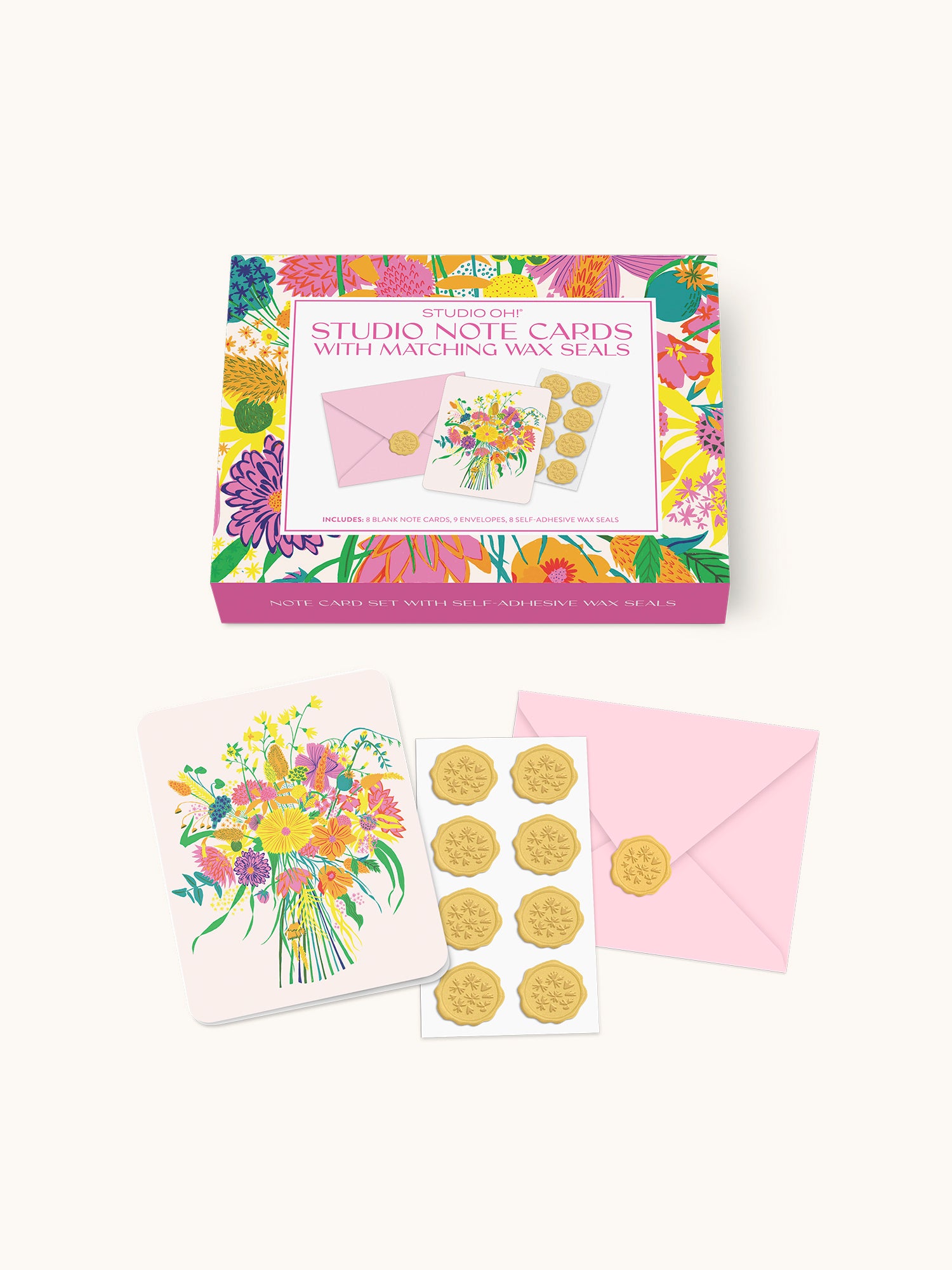 Garden Splash Note Card Set with Wax Seals – Studio Oh!