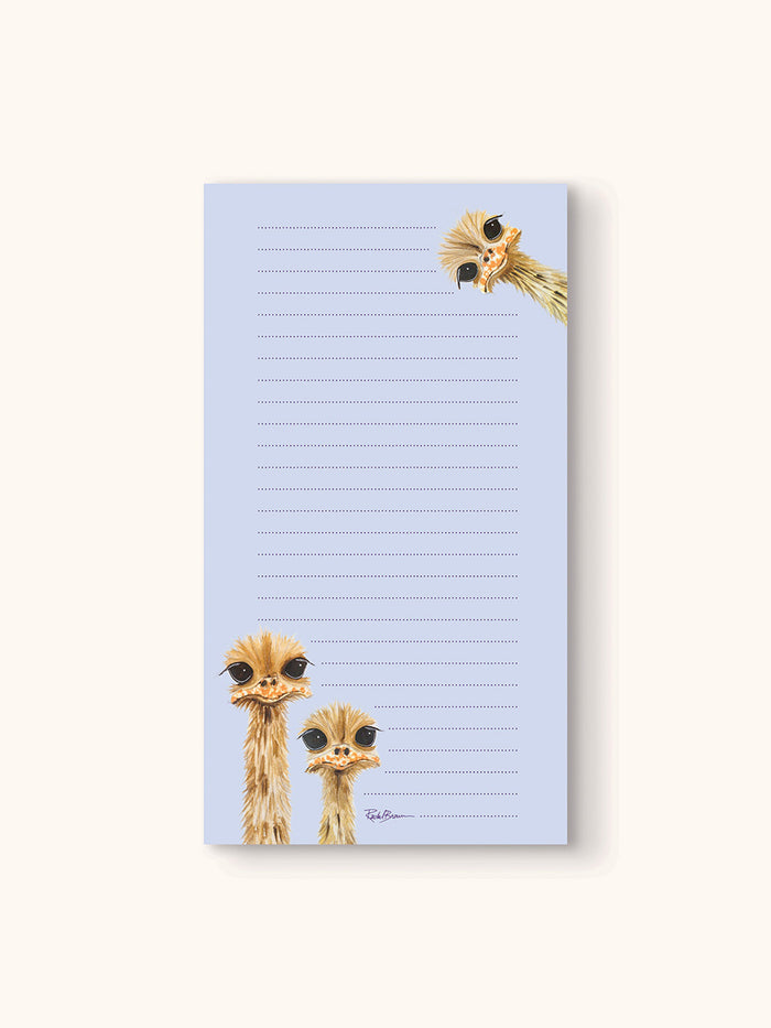Ostrich Family Chunky List Pad