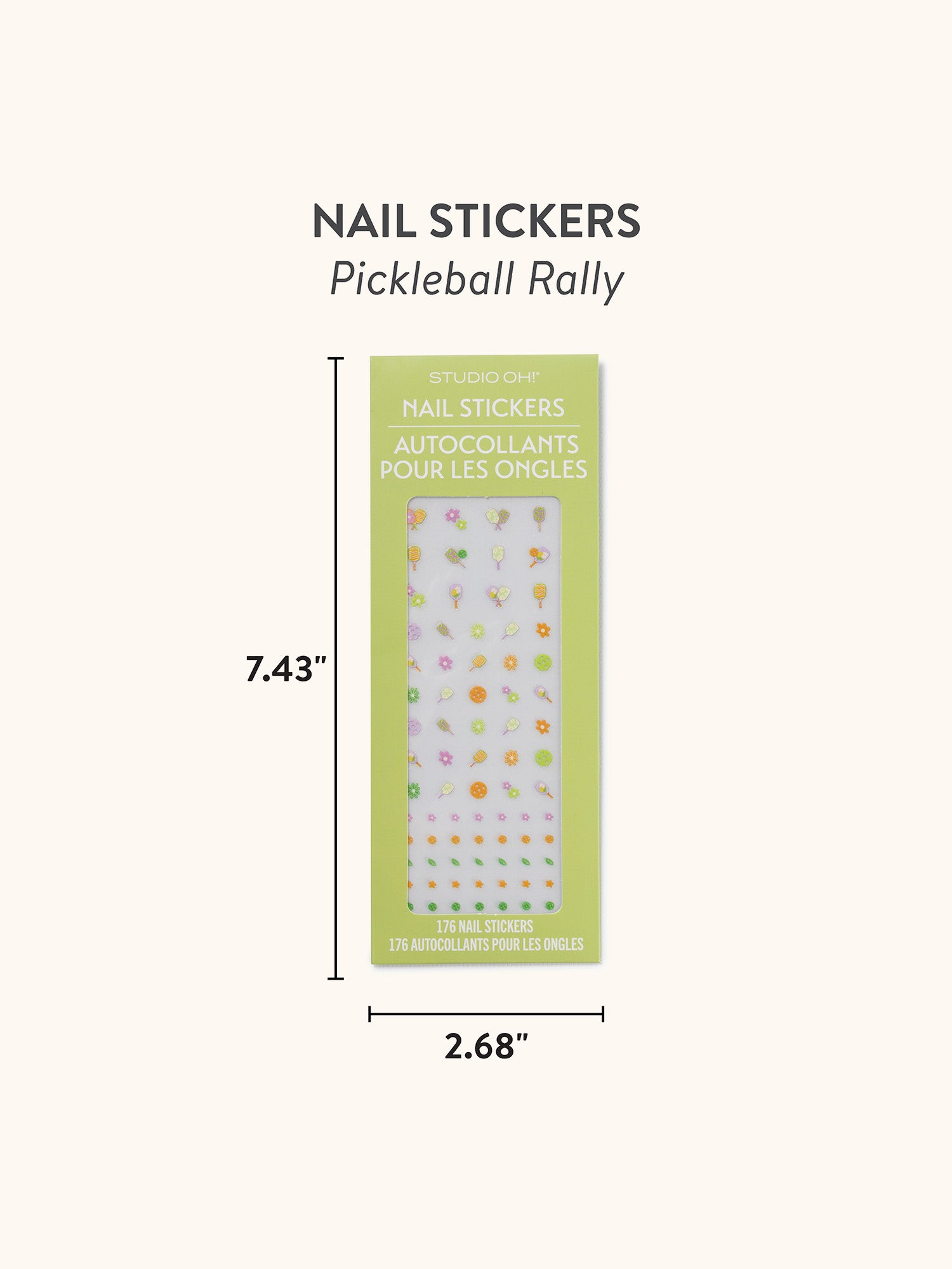 Pickleball Rally Nail Stickers