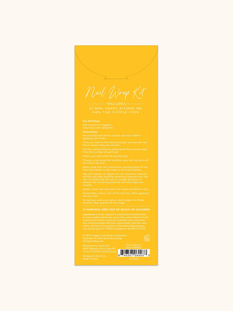 Ditzy Daisies Mani Nail Wrap Kit