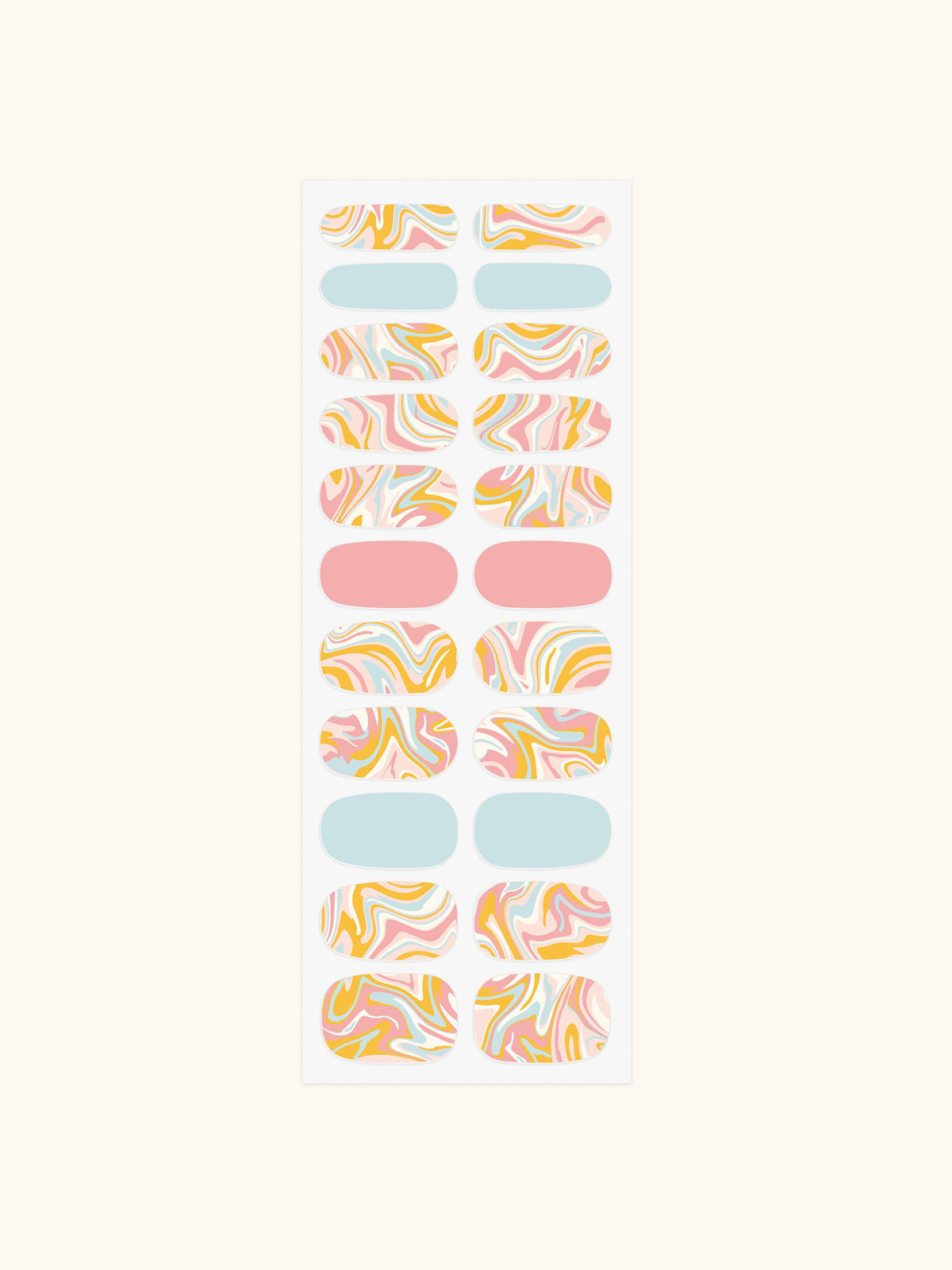 Retro Swirl Mani Nail Wrap Kit