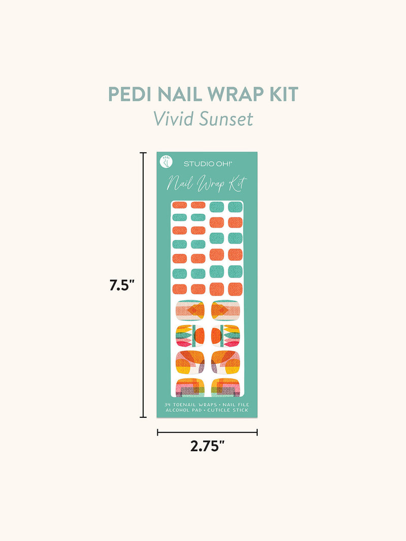 Vivid Sunset Pedi Nail Wrap Kit