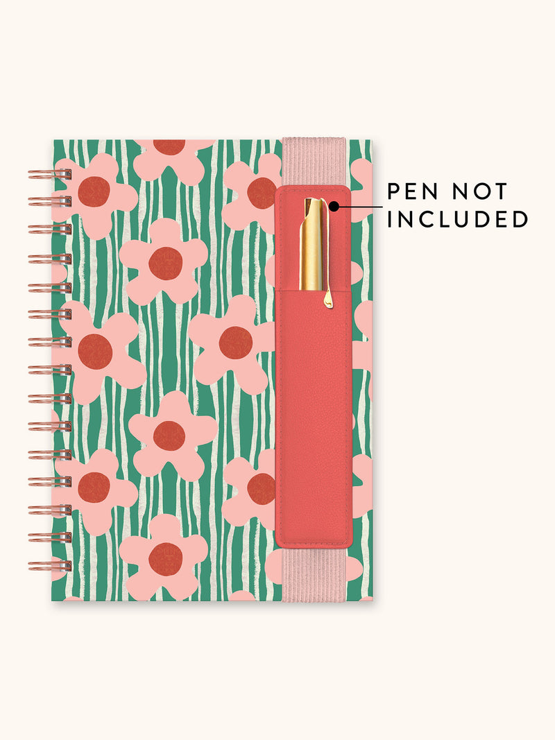 Reigning Flowers Oliver Notebook with Pen Pocket