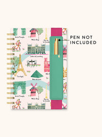 Sights of Paris Oliver Notebook with Pen Pocket