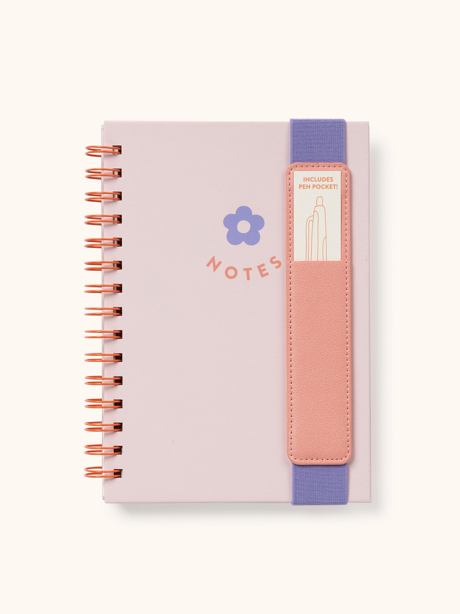 Pretty Posy Notes Oliver Notebook with Pen Pocket