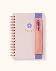 Pretty Posy Notes Oliver Notebook with Pen Pocket