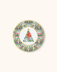 Red Ribbon Christmas Paper Dessert Plate