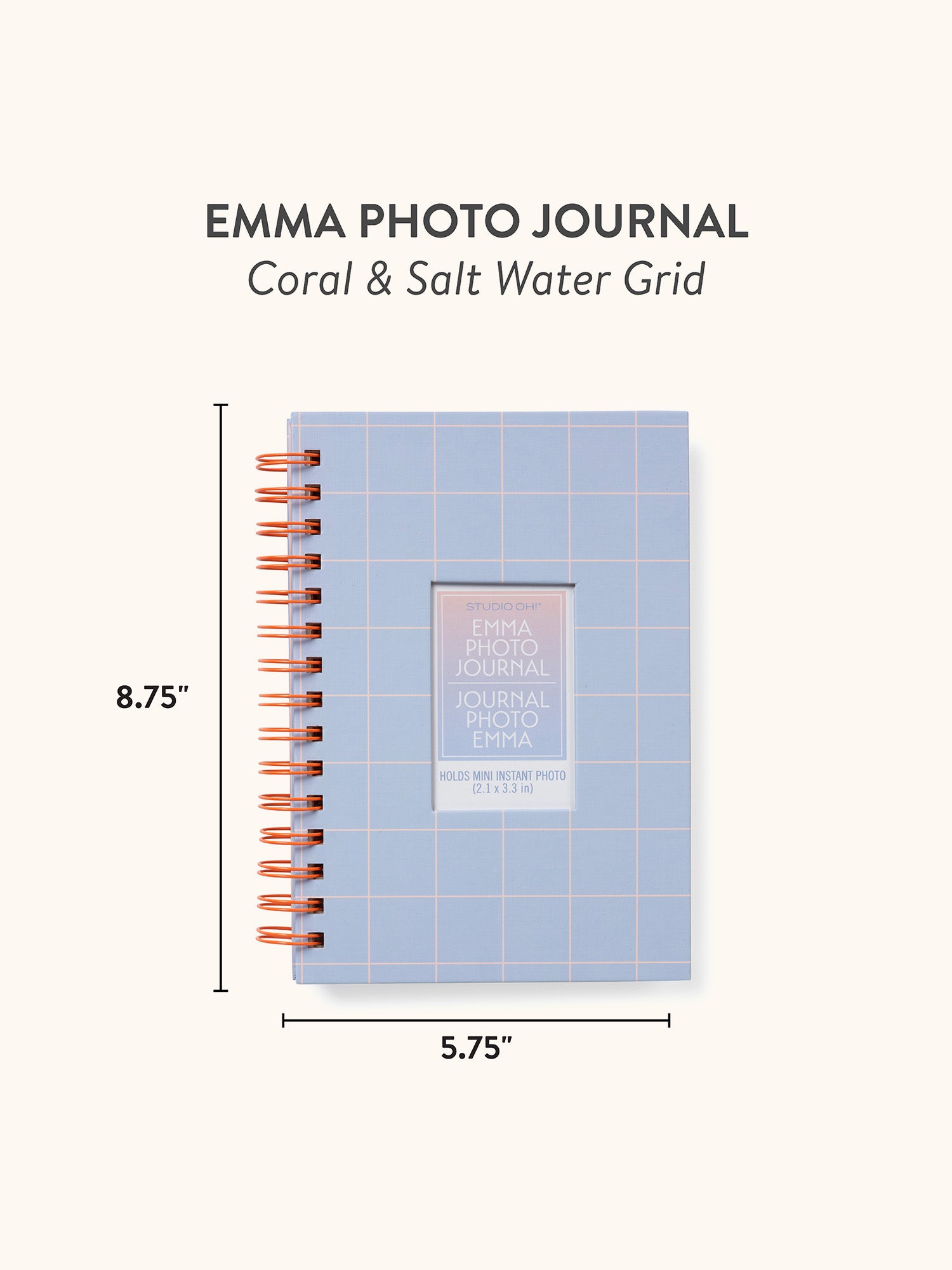 Coral &amp; Salt Water Grid Emma Photo Journal