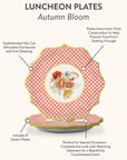 Autumn Bloom Die-Cut Luncheon Paper Plate