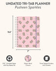Pusheen Sparkles Undated Tri-Tab Planner