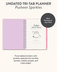 Pusheen Sparkles Undated Tri-Tab Planner