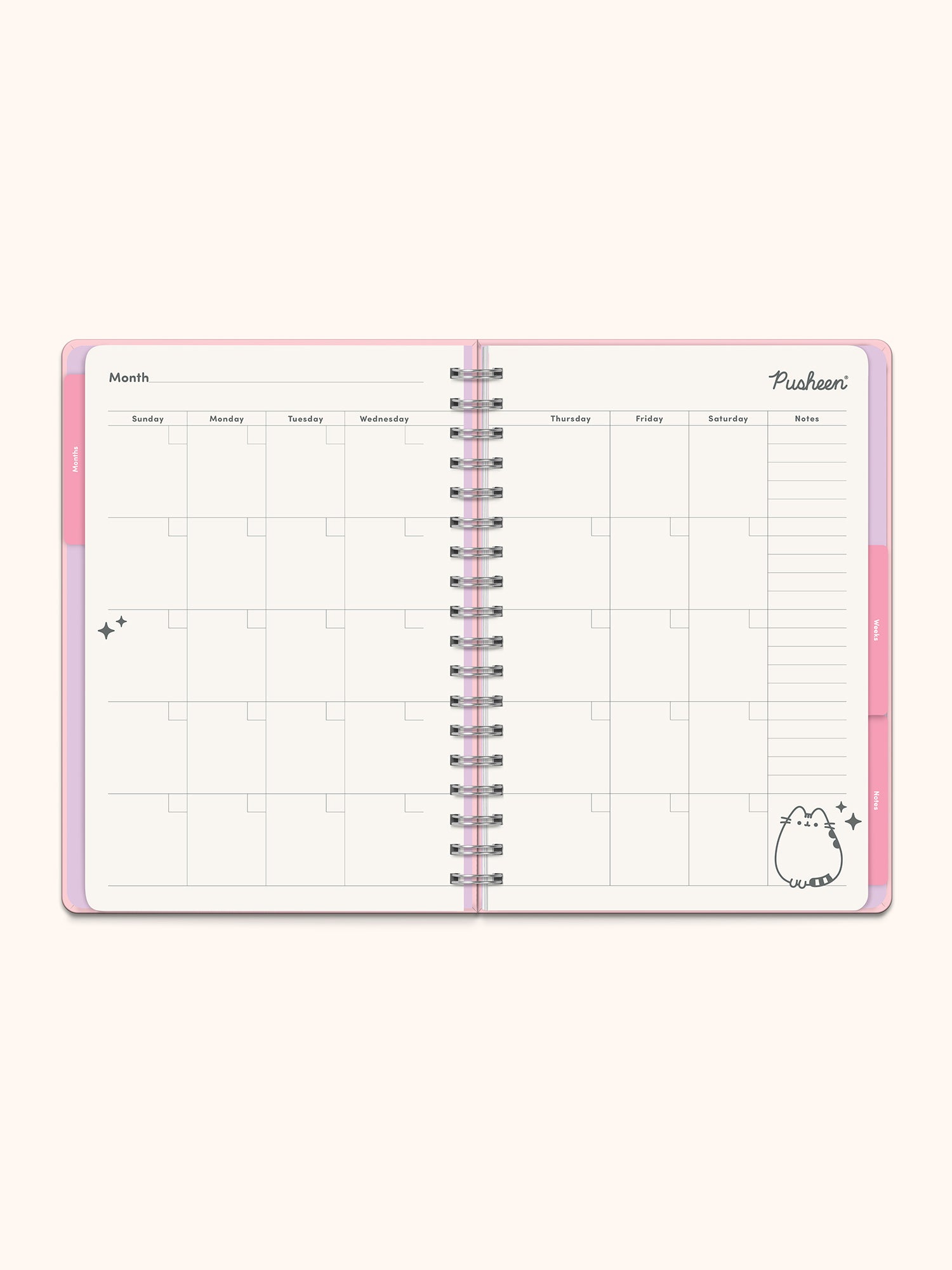 Pusheen Sparkles Undated Tri-Tab Planner