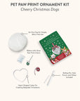 Cheery Christmas Dogs Pet Paw Print Ornament Kit