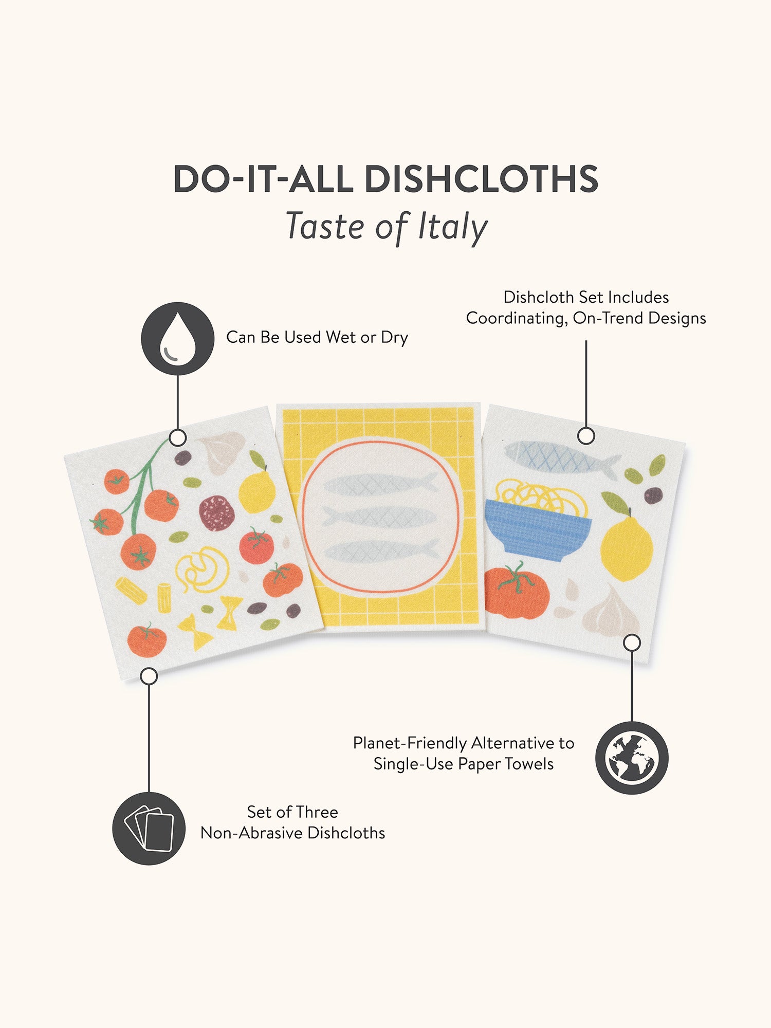 Taste of Italy Do-It-All Dishcloths