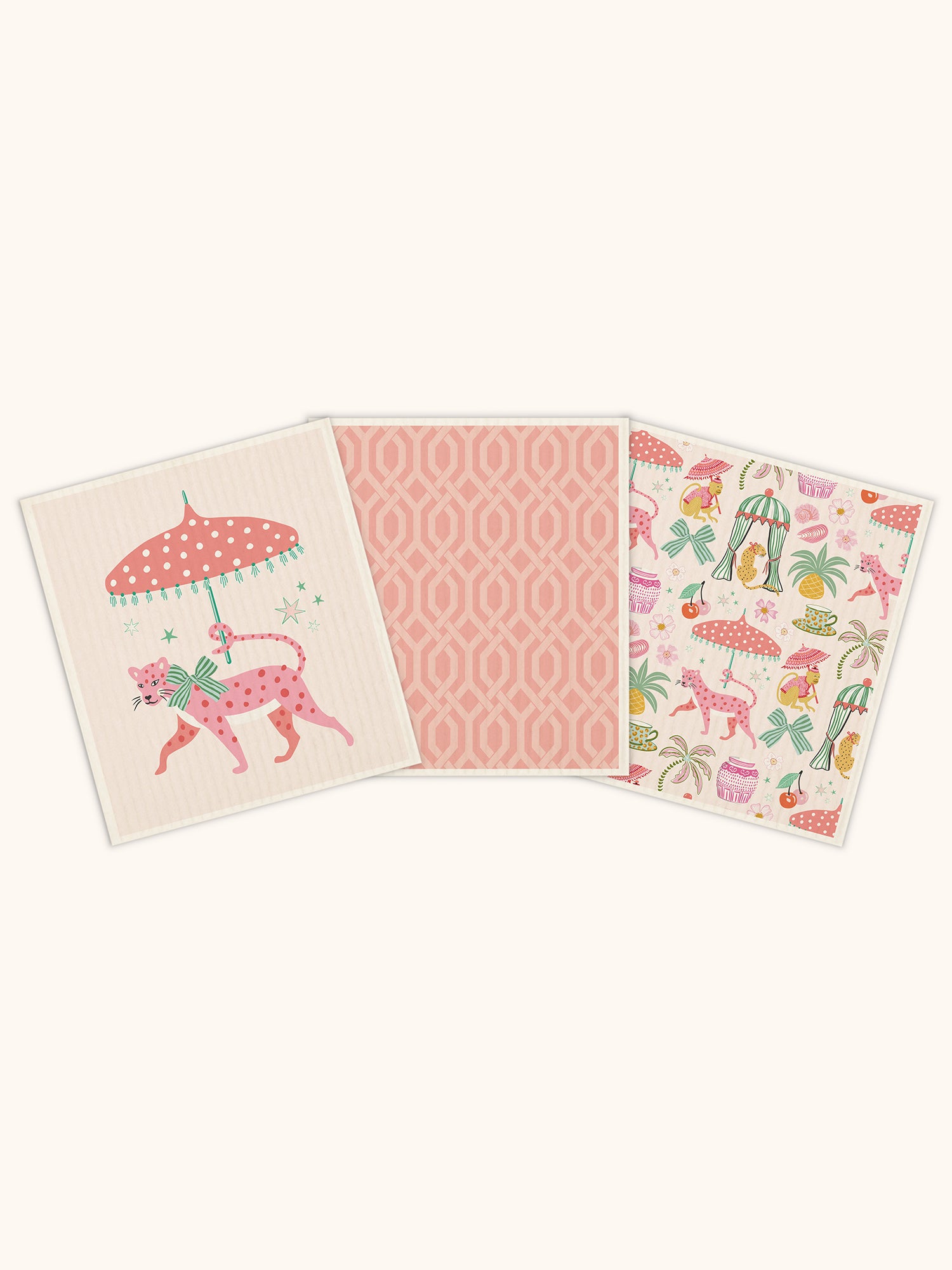 Leopard on Parade Do-It-All Dishcloths