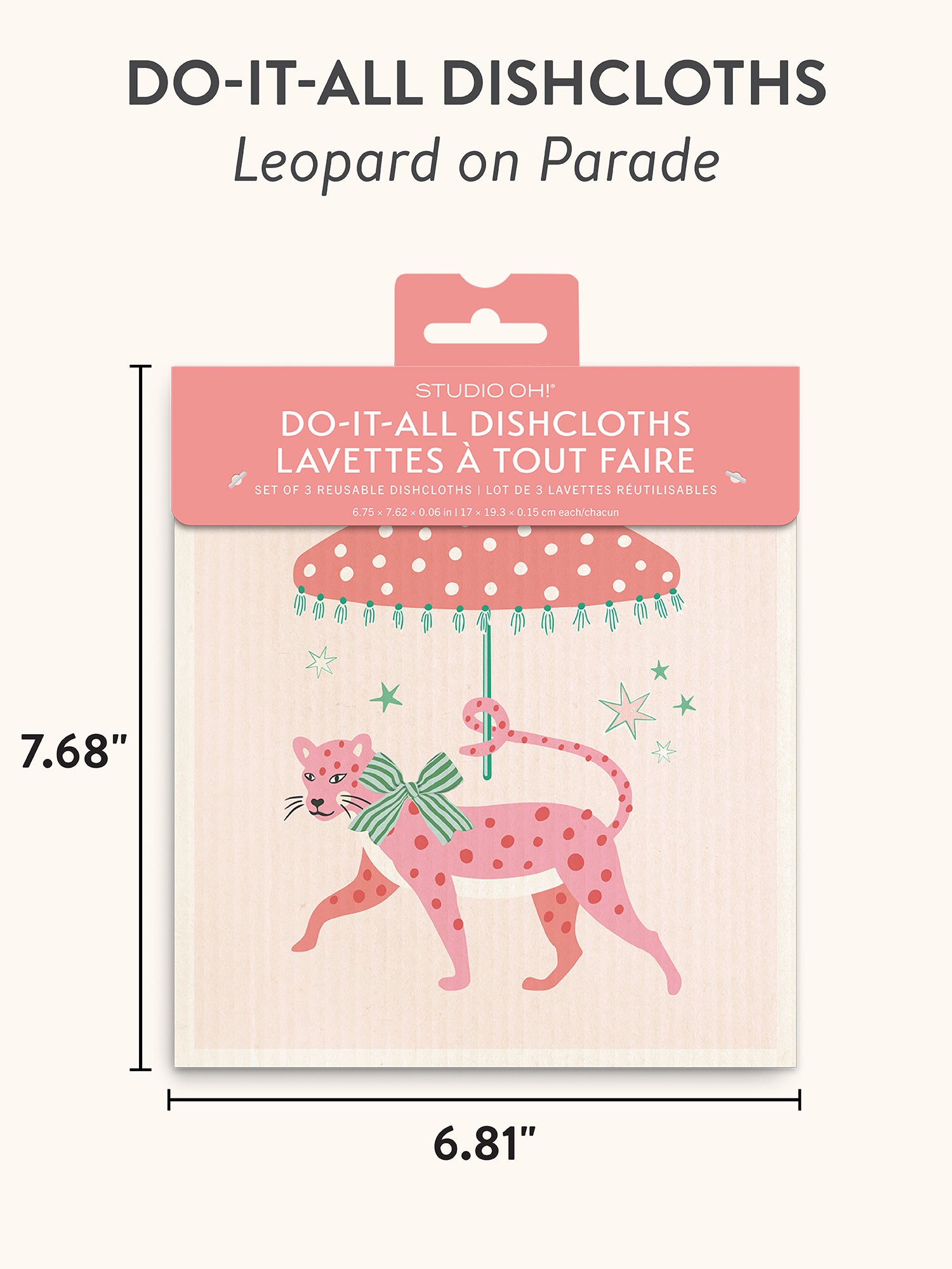 Leopard on Parade Do-It-All Dishcloths - Thumbnail 3