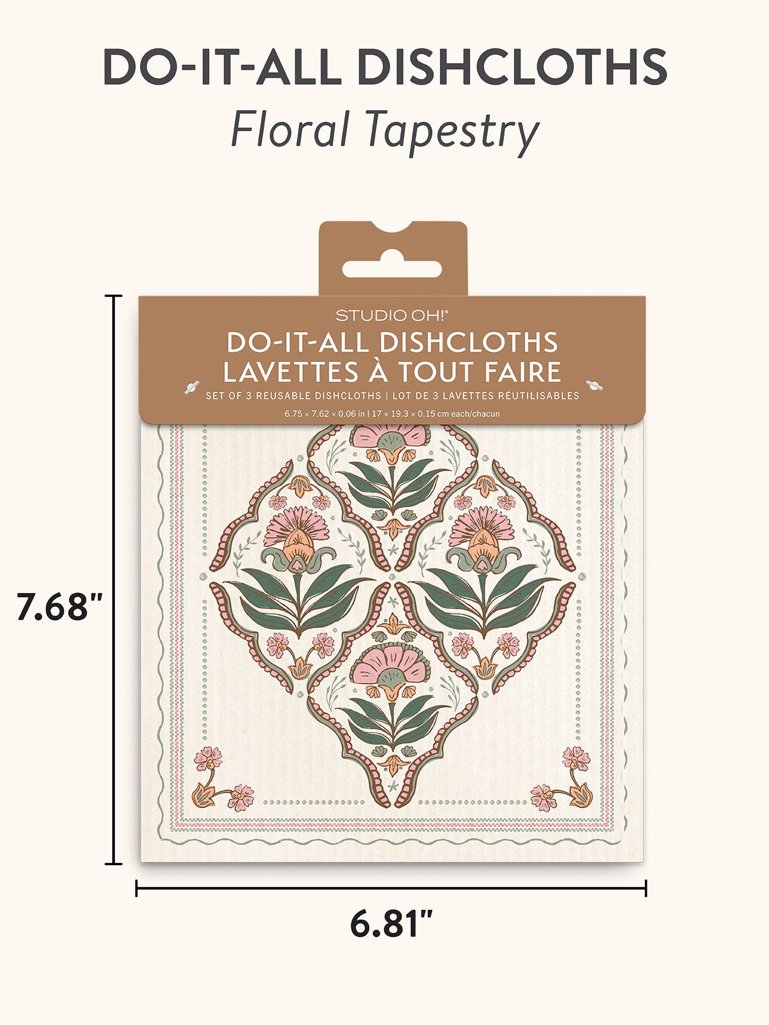 Floral Tapestry Do-It-All Dishcloths