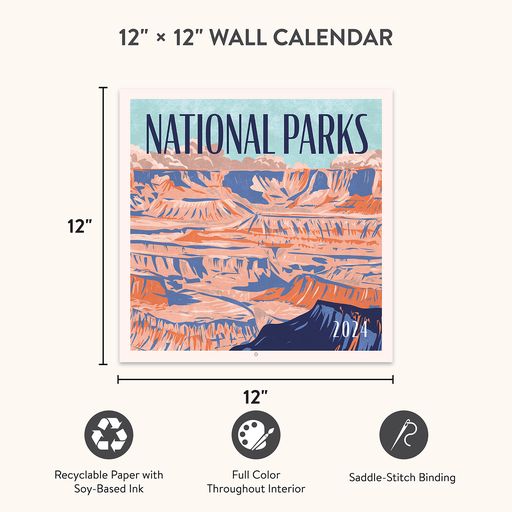 2024 National Parks 12" x 12" Wall Calendar