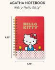 Retro Hello Kitty Agatha Notebook with Sticker Sheet