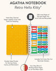 Retro Hello Kitty Agatha Notebook with Sticker Sheet