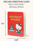Retro Hello Kitty Birthday Wishes Deluxe Greeting Cards